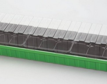 Petite serre pour rebord de fenêtre avec 18 godets.