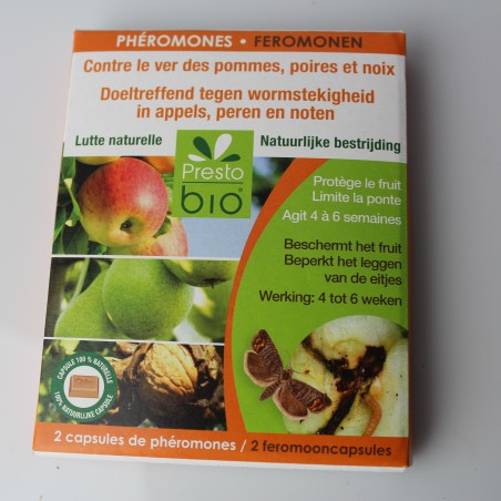Phéromones contre le ver des pommes, poires et noix