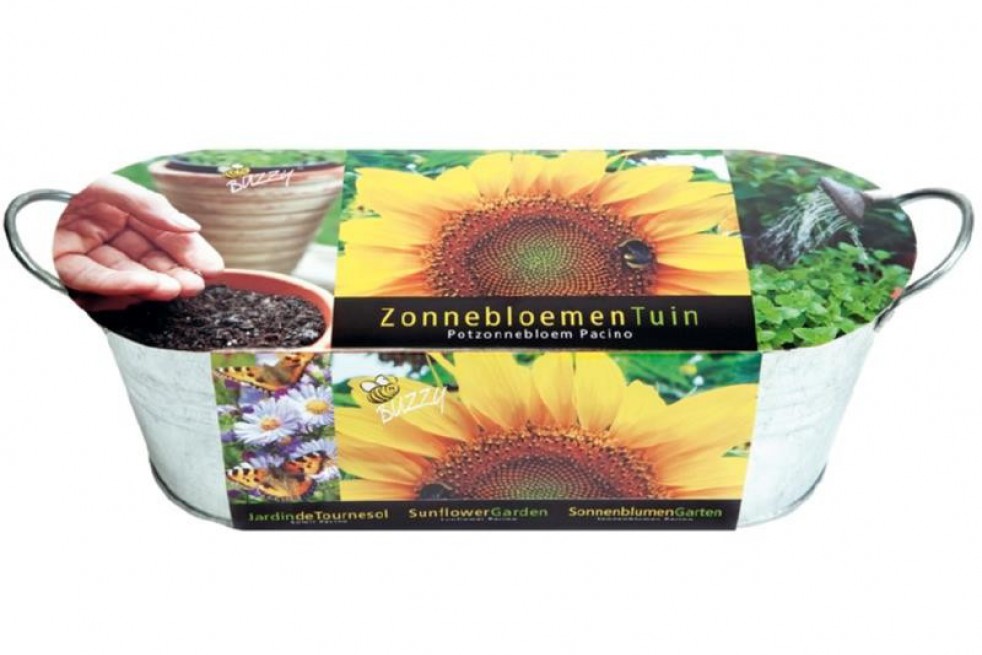 Jardinière en Zinc tournesol