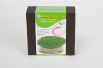Sprouting glass jar with seeds of rucola to sprout