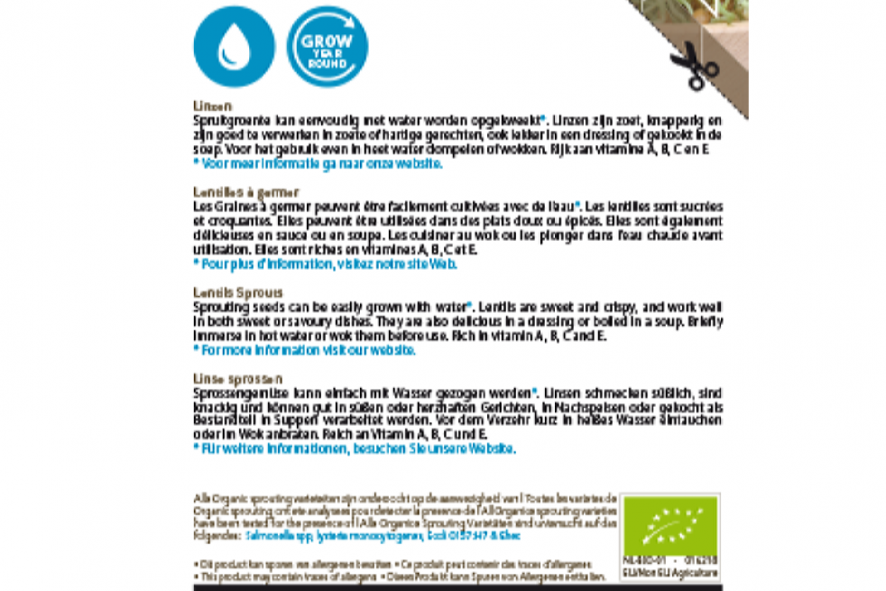 Lentilles à germer, BIO Lentilles à germer, BIO