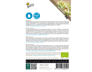 Daikon, radis japonais à germer, BIO