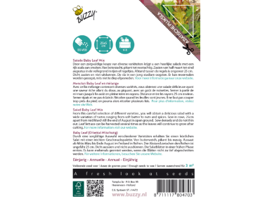 Zaden Salade Baby Leaf - Oriental Mix  - Lactuca sativa