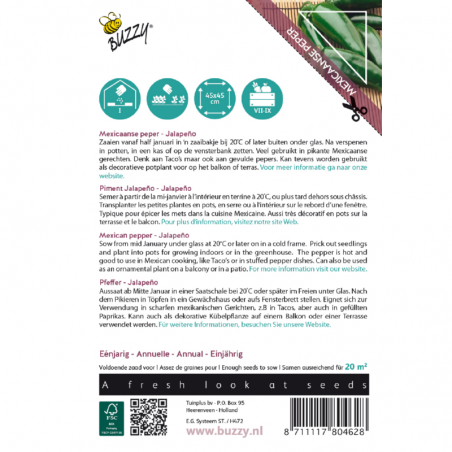 Seeds Hot pepper Jalapeno - Capsicum annuum