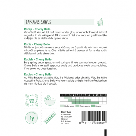 Zaden Radijs Cherry Belle - Raphanus sativus