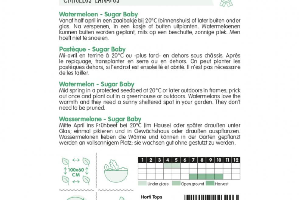 Watermeloenen Sugar Baby Watermeloenen Sugar Baby