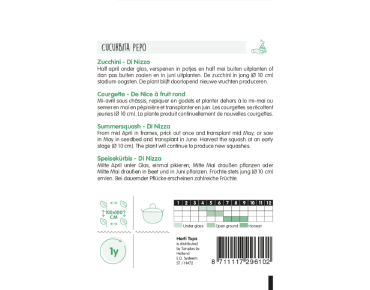 Semences Courgette ronde de Nice - Cucurbita pepo