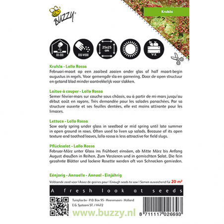 Laitue frisée lollo Rossa BIO