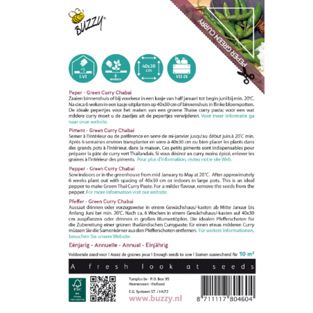 Seeds Hot Pepper green curry - Cabai - Capsicum annuum