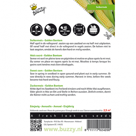 Zaden Suikermaïs Golden Bantam - Zea mays