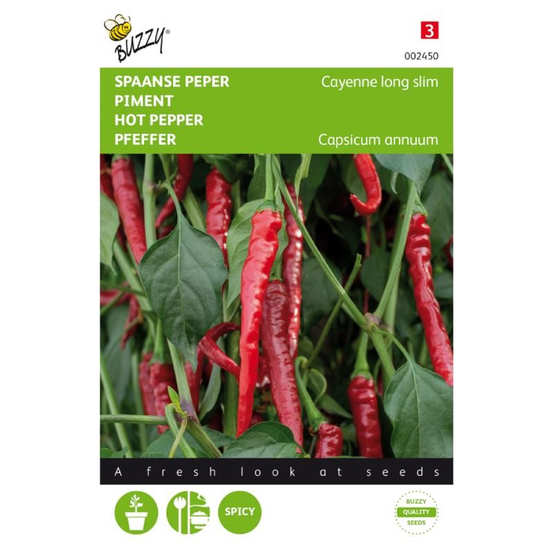 Hot peper cayenne long slim