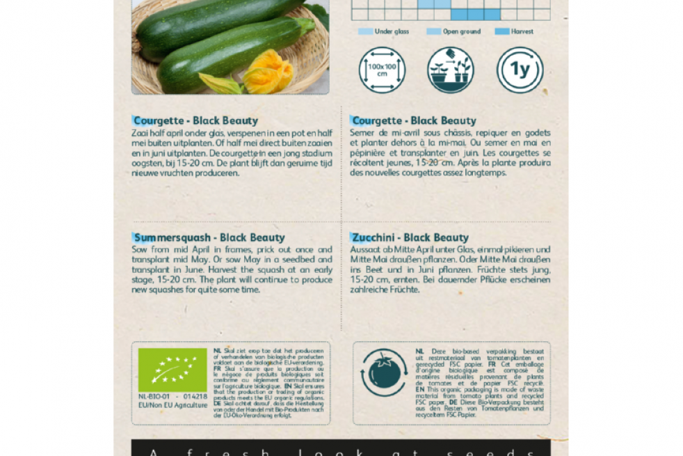 Black Beauty biologisch Courgette