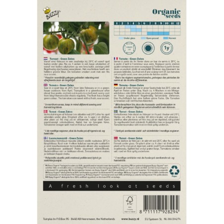 Semences Tomate Green Zebra BIO- Solanum lycopersicum