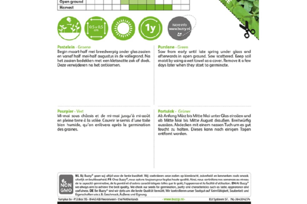 Semences Pourpier Vert – Portulaca oleracea - Jardins du Monde be