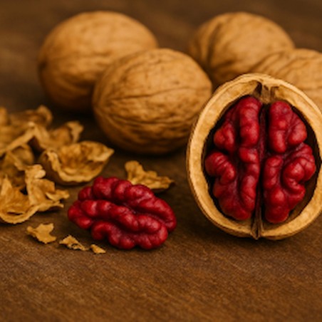 Noyer royal à cerneaux rouges Rubis -  Juglans regia Rubin - Jardins du Monde be