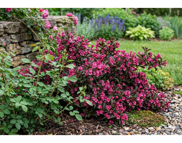 Weigelia pourpre Minor Black, nain — Weigela florida Minor Black® - Jardins du Monde be
