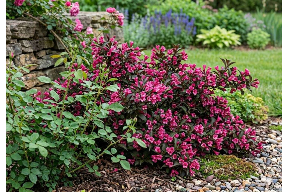 Purple Weigelia Minor Black, dwarf — Weigela florida Minor Black® - Jardins du Monde be
