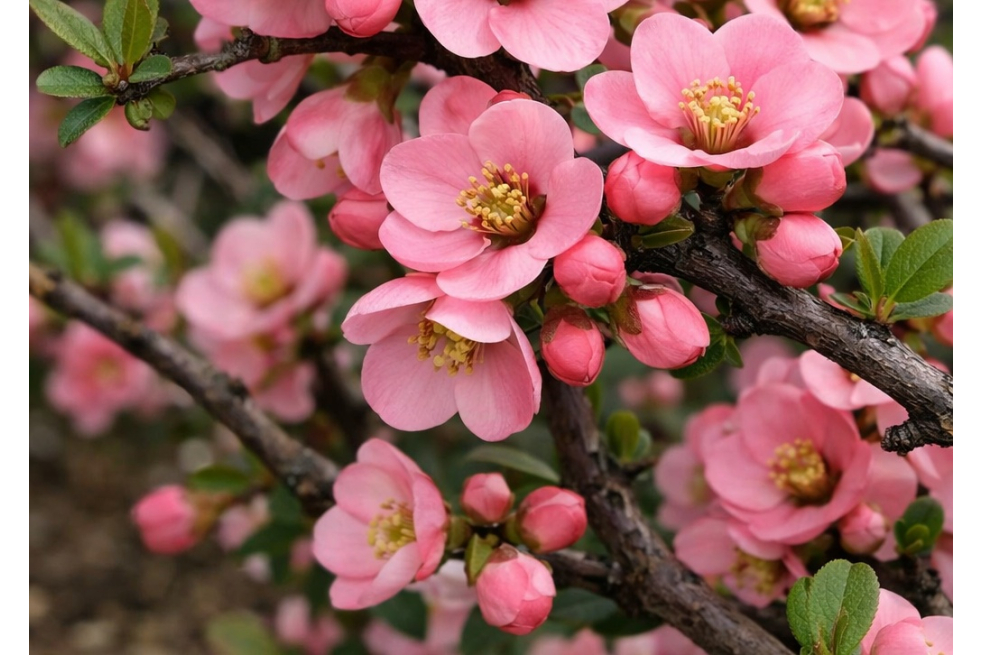 Cognassier du japon Pink Lady - Chaenomeles superba Pink Lady - Jardins du Monde be